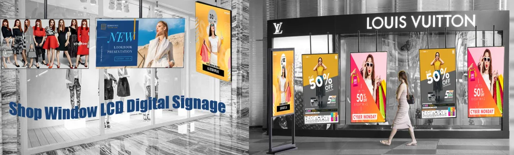 55-Inch Wall Mount High Brightness Shop Window LCD Display Digital Signage Kiosk Billboard