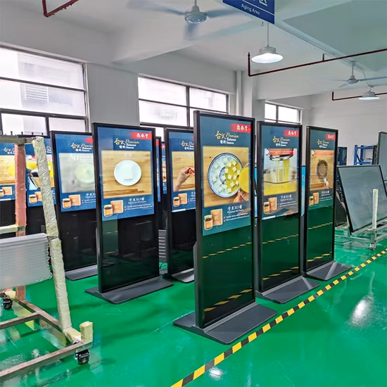 49 インチ床置き型 LCD デジタル サイネージ キオスク